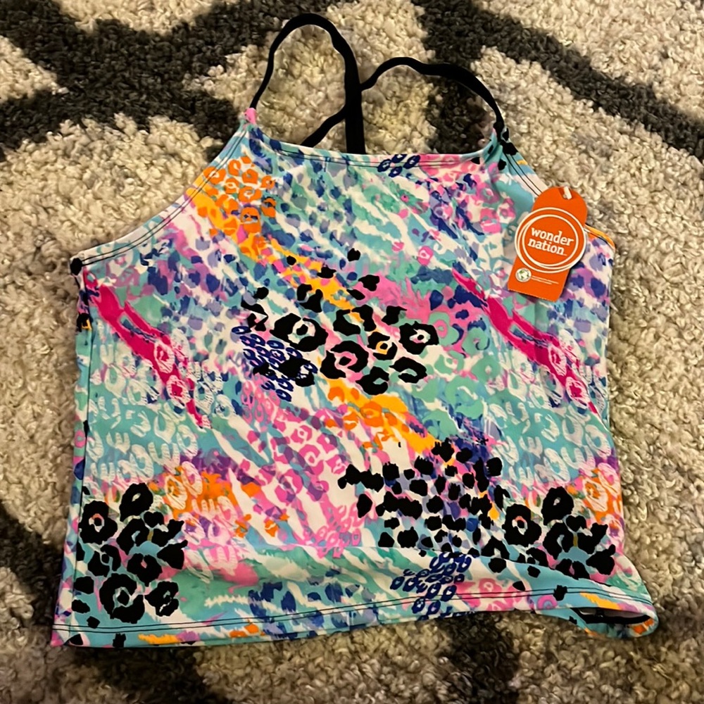 Girls swim suit top. Size XL. Brand is Wonder Nation-Walmart. Brand new.